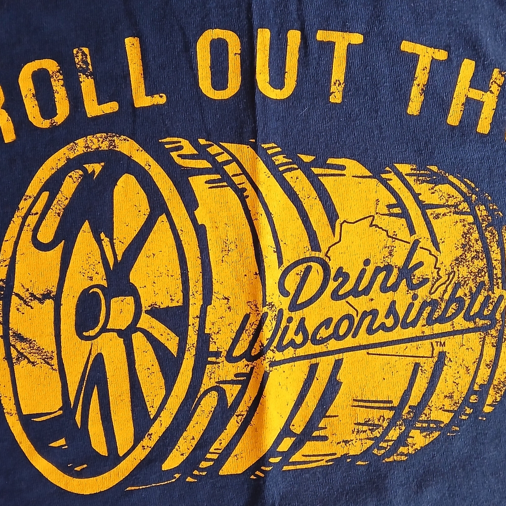 Blue and Yellow Graphic Tee